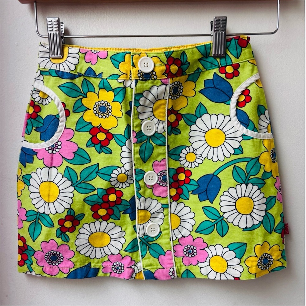 LittleBird by Jools | Vintage-Inspired Floral Button-Front Mini Skirt